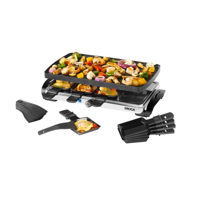 La Raclette Réversible pour 8 Personnes - Ensemble de Gril de Fête