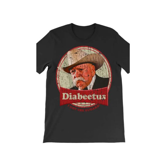 Nueva y elegante camiseta de estilo retro con estampado de diabetes para hombres, mujeres y parejas. Tejido suave y cómodo. Camiseta negra de manga corta.
