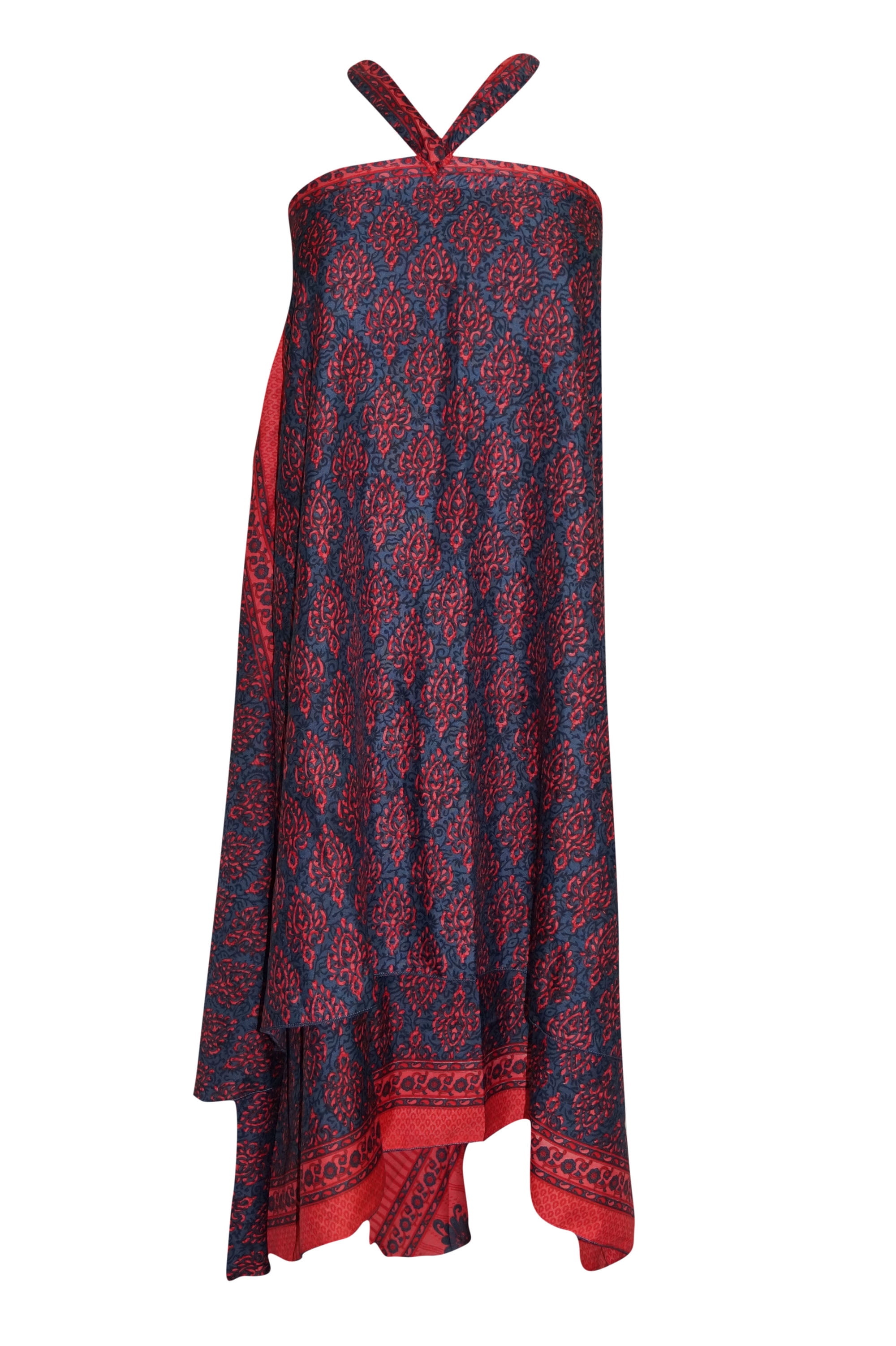 Boho Chic Magic Silk Sari Reversible Two Layer Wrap Around Skirt ...