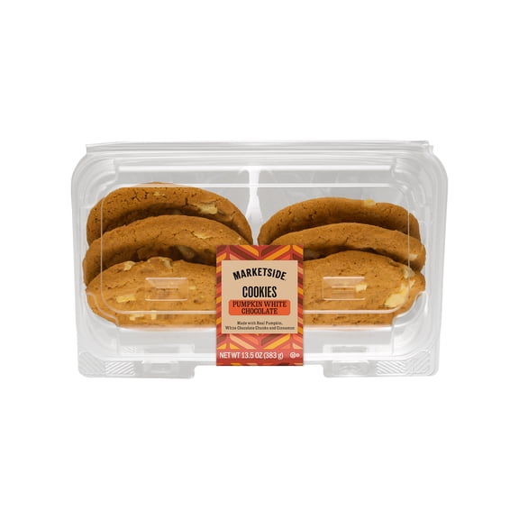 Marketside Pumpkin White Chocolate Cookies, 13.5 oz, 6 Count