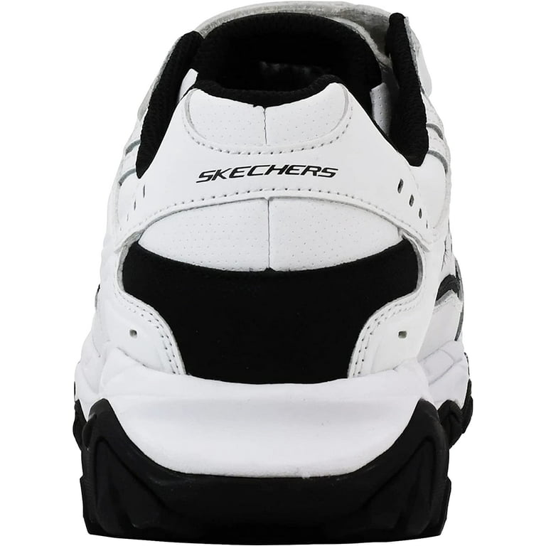 Skechers Men's Afterburn Strike Memory Foam Velcro Sneaker White/Black 14 US -