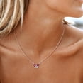 thumbnail image 3 of Suplight Women Bow Necklace 316L Stainless Steel Bowknot Birthstone Necklace Valentine's Day Gift, 3 of 8
