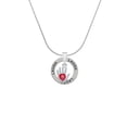 thumbnail image 2 of Delight Jewelry Silvertone Healing Hand Laugh Ring Charm Necklace, 18", 2 of 4