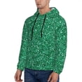 thumbnail image 3 of Wukai Green Glitter Print Men Hoodies Fleece Sweatshirts Long Sleeve Sweaters Pullover Fall Outfits Winter Clothes-X-Large, 3 of 7