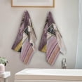 thumbnail image 3 of Marble Abstract Hand Towels 2 PCS, Unique Art Kitchen Towel Ultra Soft and Highly Absorbent,Decorative Fingertip Face Towel for Bathroom Hotel, 28.3"x14.4", 3 of 4