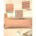 thumbnail image 2 of Peach Fuzz Body Throw Pillow Cover Case, Couch Sofa Bed Pillowcase, Soft Decorative Pillow Protector, Pure Color Modern Minimalist Art 20x54Inch Long Reversible Pillow Shams with Zipper, 2 of 6