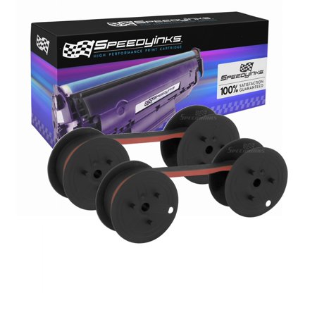 Speedy Compatible Printer Ribbon Cartridge Replacement for Data Supply R3027 (Black/Red  2-Pack)