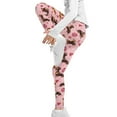 thumbnail image 4 of COEQINE Dachshund Heart Pink Girls Yoga Leggings Valentines Day Yoga Pants Full Length Athletic Trousers High Waist Tummy Control, for 12-13 Years Kids, 4 of 7