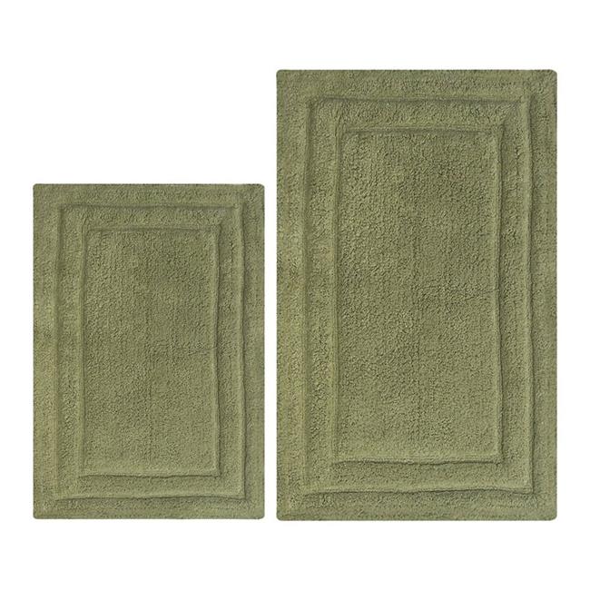 Benzara CHNCHB0154 Classic Bath Rug Set, Sage Green 2 Piece
