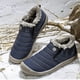 thumbnail image 5 of Botas Hombre Algodón Zapatos Felpa Cálido Senderismo Ligero Impermeable ( 42) Azul, 5 of 9
