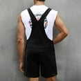 thumbnail image 5 of BADHUB Men's Washed Denim Bib Shorts Adjustable Strap Chest Pocket Romper Shorts Black XL, 5 of 8