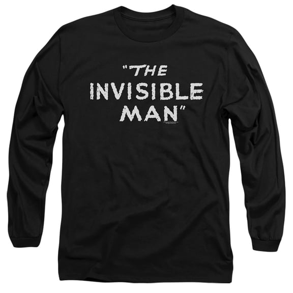 Universal Monsters Title Card Long Sleeve Adult 18/1 T-Shirt Black
