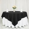 thumbnail image 6 of BalsaCircle 90" x 90" Black Cotton Square Tablecloth Reception Catering Dining Table Linens, 6 of 7