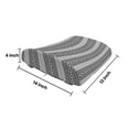 thumbnail image 5 of Ethnic Lumbar Pillow, Oriental Moroccan Round Style Lines Dots Geometric Shapes Art, Soft Back Cushion for Office Chairs with Adjustable Straps, 14" x 13", Charcoal Grey White, by Ambesonne, 5 of 7