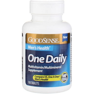One Daily Mens 100 Tablets - GoodSense One Daily Men's Health Multivitamin Tablets, 100 Ct