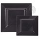 thumbnail image 2 of Berry Bloom 50 Platos Elegantes Premium Reutilizables, Vajilla de Platos Cuadrados, Incluye 25 Platos Grandes (25 cm) y 25 Platos Medianos (16 cm) Color Negro, 2 of 7