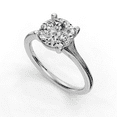 thumbnail image 2 of Eloya Jewel 2.13 Ct Round Cut Moissanite Ring - Beautiful Ring in 14K White Gold Plated - Gorgeous Engagement Ring for Her - Ideal Gift for Graduation or Special Occasion - Timeless Design, 2 of 3