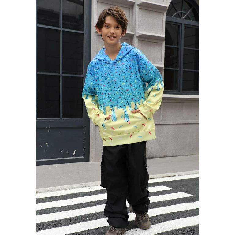 Aideaone Boys 3D Printed Hooded Pullover Sweatshirt photo 6