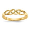 thumbnail image 1 of Solid 14k Yellow Gold Free Form Knot Ring Band Size 5.5, 1 of 6