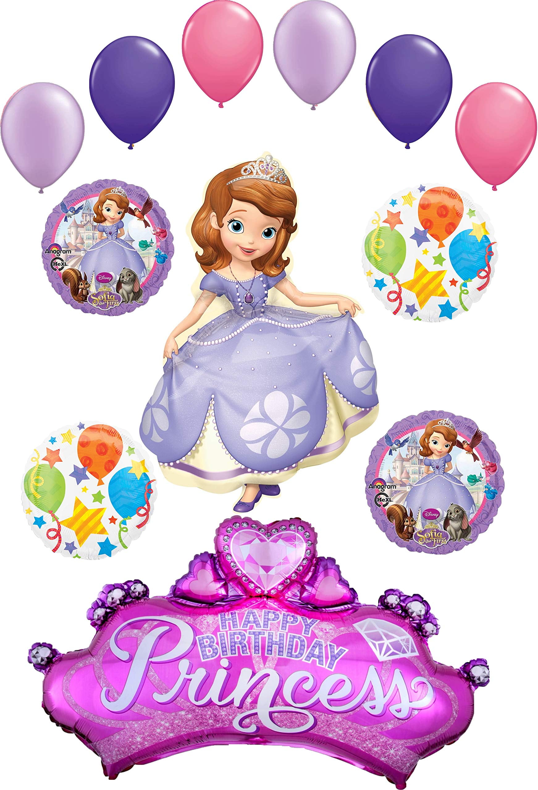 6 new balloons of Princess Sofia party balloons 