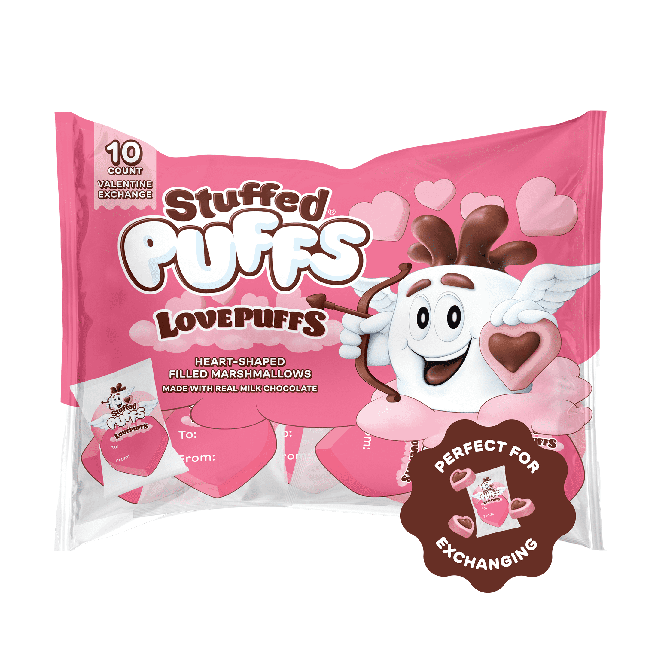 Stuffed Puffs ® Love Puffs Heart Shaped Filled Marshmallows