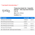 thumbnail image 2 of Timing Cover Gasket Set - Compatible with 2011 - 2022 Jeep Grand Cherokee 3.6L V6 2012 2013 2014 2015 2016 2017 2018 2019 2020 2021, 2 of 2