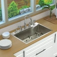thumbnail image 3 of Transolid Kwsst332210-5 33" Drop In Single Basin Stainless Steel Kitchen Sink - Stainless, 3 of 14