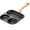 A001- Style A, variant on 14-inch Non-stick Multi-Compartment Pan, Non-Stick Cookware for Pancakes, Eggs & Breakfast - Nonstick Coating, Wooden Handle, Multi-Section Design (Grill + 2 Round Wells), Easy Clean - Home Cooks, Da
