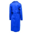 thumbnail image 4 of Stichou Womens Long Wool Coats Fall Winter Pea Coat Notch Lapel Double Breasted Trench Coat Wool Jackets Royal Blue XL, 4 of 7