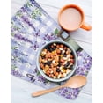 thumbnail image 3 of Purple Flowers Kitchen Dish Towels for Drying Dishes Set of 2, Weeping Spring Floral Truck Butterfly Checkered Waffle Weave Microfiber Hand Tea Bathroom Towels Quick Dry & Absorbent Towel 12x12, 3 of 7