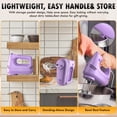 thumbnail image 4 of Electric Hand Mixer with Stainless Steel Whisk, Dough Hook Attachment and Storage Bag, Handheld Mixer for Baking Cakes, Eggs, Cream Food Mixers. Turb, 4 of 7