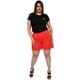 thumbnail image 5 of Short clásico de lino (talla extra), modelo 0136 (Coral) Roman Fashion SH-ELY-0136-CORAL, 5 of 5