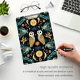 thumbnail image 3 of FORMRS Acrylic Clipboard with Low Profile Clip Standard A4 Letter Size, 12.5" x 9", Brown Mystical Owls, 3 of 8
