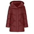 thumbnail image 5 of Christmas Clearance! ZVNAΖH Long Winter Jacket for Women Plus Size Puffer Jacket Fleece Lined Jackets Winter Padded Jacket Zip Up Quilted Jacket, 5 of 5