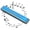 Blue, variant on NFTIGB Professional 24-Hole Polyphonic Diatonic Harmonica in C Major Key, Blue Stainless Steel Cover with Brass Base Plate, Includes Case and Cloth (7.48 inches / 19 cm) Perfect for Beginners