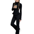 thumbnail image 3 of FAIWAD Girls Yoga Sets 2 Piece Outfits Long Sleeve Zip up Jacket and Leggings Athletic Gym Set, 3 of 8