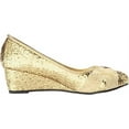 thumbnail image 2 of Women's Gold Glitter Princess Shoe with Heart Decor, 2 of 2