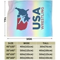 thumbnail image 3 of USA Wrestling Fleece Blanket, Very Soft Microfiber Flannel Blanket for Couch Warm and Cozy for All Seasons, 3 of 6
