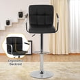 thumbnail image 6 of YRLLENSDAN Counter Height Bar Stools with Back Sets of 2, Barstools 2 Set Adjustable Height Modern Swivel Bar Stool PU Leather Full Back Bar Chairs for Kitchen, Black, 6 of 7