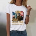 thumbnail image 2 of TOWED22 Women's America 250 Merchandise 250th Anniversary USA Shirt American Flag T Shirt 4th of July 1776 2026 Independence Day Tee(White,S), 2 of 8