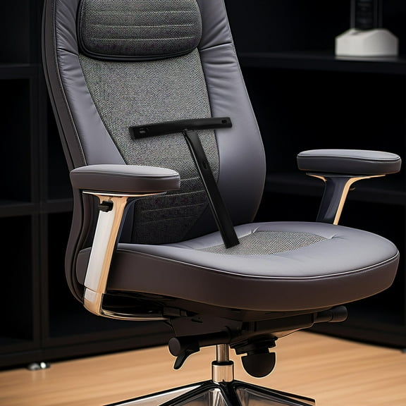 Hytrove 1Set Office Chair Back Support Swivel Chair Black T Shaped Construction for General Users