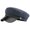 Navy, variant on Xunmmm Chauffeur Hat For Men Leather Brim Adjustable Size Flat Top Peaked Hat Cadet Hat For Driving Travel Party Outdoor