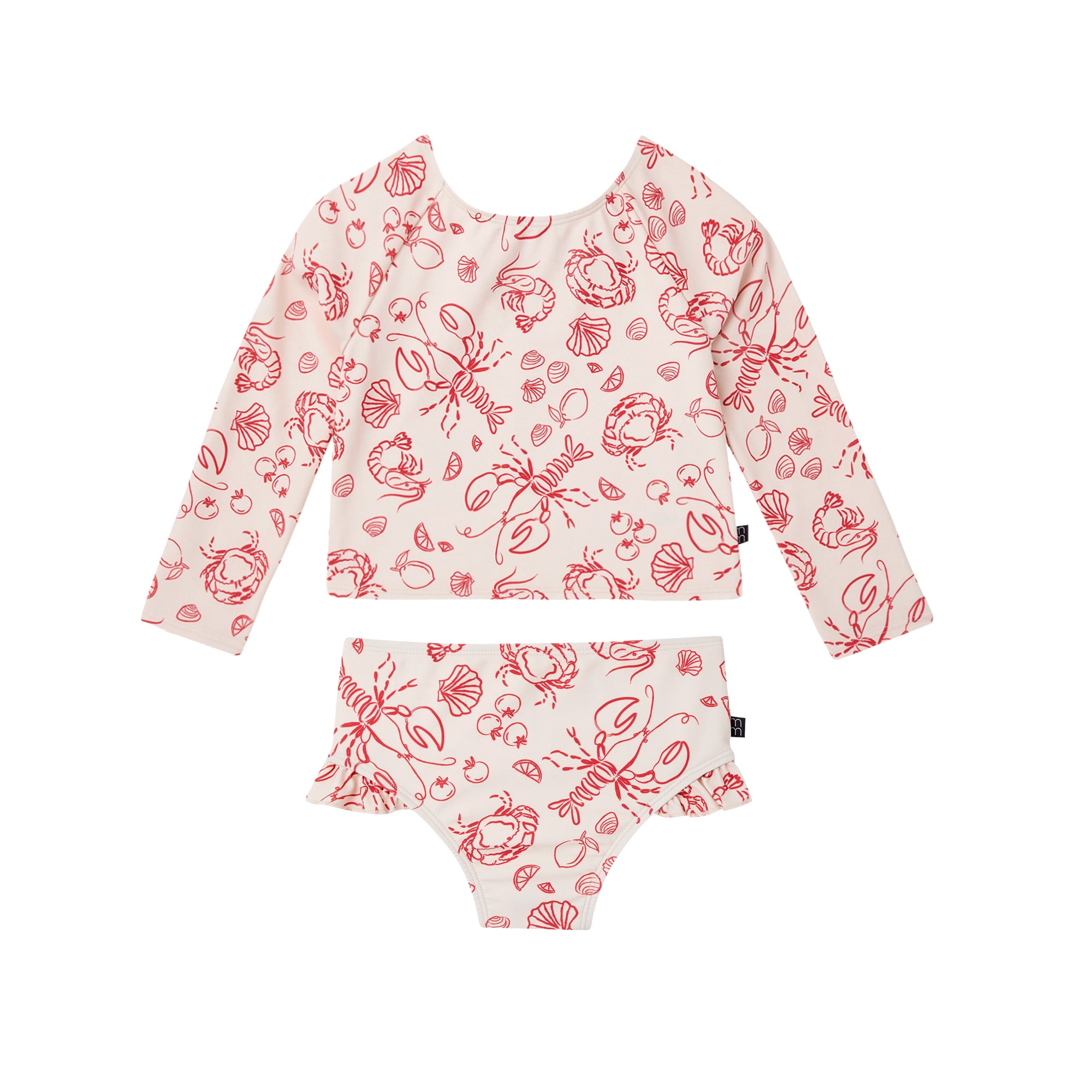 Modern Moments by Gerber Baby and Toddler Girl Keyhole Rashguard Set, 2-Piece, Sizes 0/3M-5T