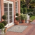 thumbnail image 3 of SAFAVIEH Courtyard Thane Abstract Indoor/Outdoor Area Rug, Anthracite/Beige, 4' x 5'7", 3 of 10