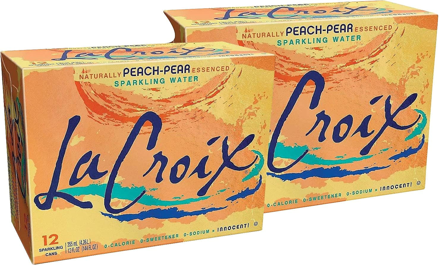 PeachPear Sparkling Water 12 Oz. 24/Carton