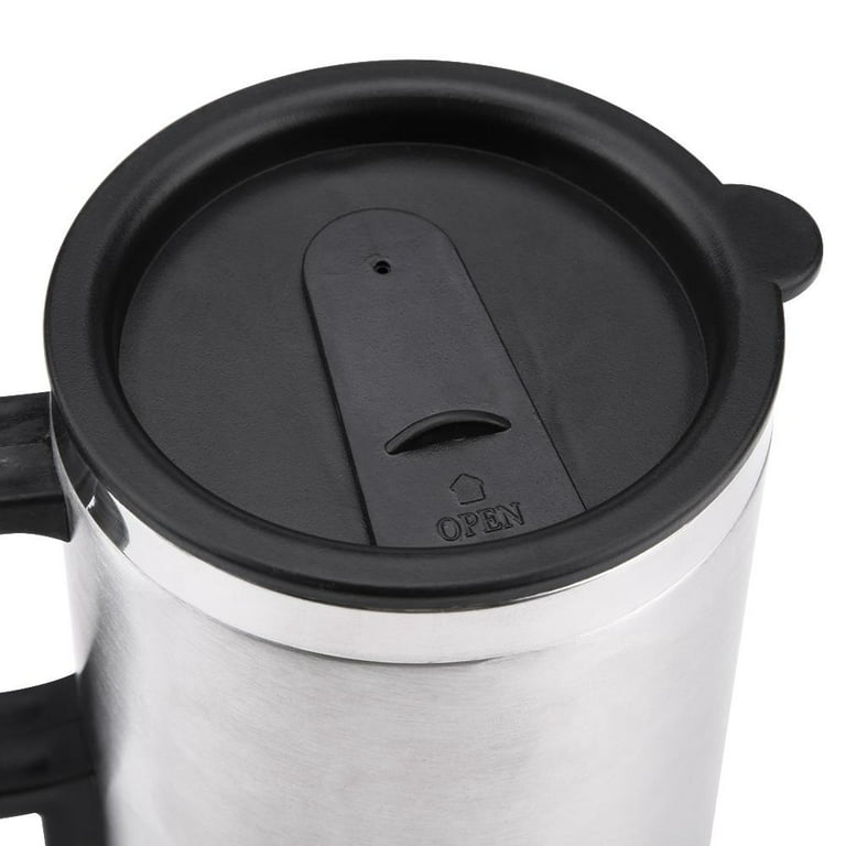 Car Heating Cup, Stainless Steel Travel Heating Cup, Electric Heated Coffee  Mug For Heating Water, Coffee, Milk And Tea With Charger, 450ml, 12v