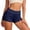 Navy, variant on Swim Shorts Women High Cut Full Coverage Bathing Suit Lightweight Solid Color Ruched Scrunch Swim Bottom Black L