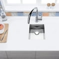 thumbnail image 2 of 13 Inch Undermount Bar Sink, 13'' x 15'' Stainless Steel Bar Sink 18 Gauge Handmade Undermount Single Bowl Small Kitchen Sink with Strainer, 2 of 3