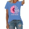 thumbnail image 4 of DondPO Womens T Shirts，Breast Cancer T Shirts For Women Ribbon Breast Cancer Awareness T Shirts Breast Cancer Clothes，Camisetas Para Mujer，Graphic Tees for Women Blue XL, 4 of 4