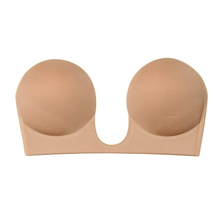 

Women Invisible Push Up Bra Self-Adhesive Silicone Sticky Tube Top Backless Strapless U Shape Bralette